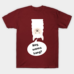 Hey, wanna hang? Cute & funny llama friendship pun T-Shirt